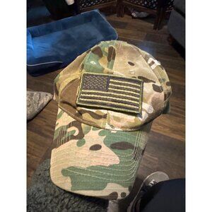 Eagle Crest NEW Camo Adjustable Cap Hat American Flag Patch